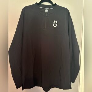 Under Armour Men's Black Quarter-Zip Windbreaker- XL